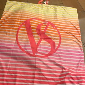 Victoria’s Secret pink and yellow beach blanket NWT